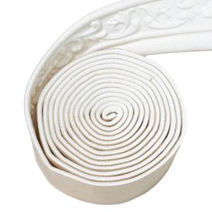WAPANE 180" x 3.1" Peel Stick Foam Molding Trim Self Adhesive, Crown Molding Wallpaper Border Flexible, 3D Wall Edging Lines Foam Baseboard, Wall Trim for Home, White, 2PC