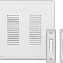 PrimeChime Plus 2 Electric Doorbell Kit - Doorbells for Home - Includes Selectable Ring Chimes - Basic Button, White - NICOR Lighting