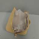 EACHY Travel Makeup Bag, Large Capacity Cosmetic Bag for Women, Waterproof PU Leather, Flat Open Portable Toiletry Bag for Skincare, Brushes & Travel Essentials (Medium, AM-Yellow)