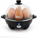 Dash Rapid Egg Cooker - Boiler, Poacher & Steamer - Includes Measuring & Recipe Guide - Dishwasher Safe - BPA Free - Holds 7 Eggs, Black