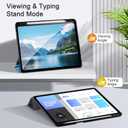 Case for M4 iPad Pro 11 inch 2024 Released Model A2836/A2837/A3006, Shockproof Tablet Case with Pencil Holder & Auto Wake/Sleep & Soft TPU Back Cover, Glowing Butterfly