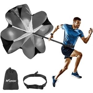 KUYOU Running Speed Training Speed Chute Resistance Parachute for Speed and Acceleration Training Fitness Explosive Power Training 56-Inch