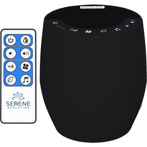 Serene 60 Sound White Noise Machine With Remote, Black