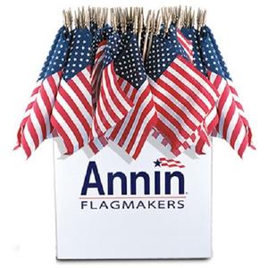 Annin Flagmakers 41294 8" x 12" USA / American Hand Flag - Quantity 9696