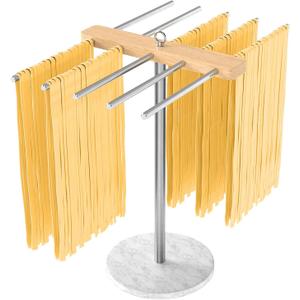 Pasta Drying Rack, Large Noodle Drying Rack with Stable Marble base, Easy to Use and Transfer for Drying Pasta and Cooking.