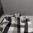 ZOLUCKY Womens Shackets Jacket Plus Size Long Sleeve Button Down Shirts Blouses Tops (Large, Gray)