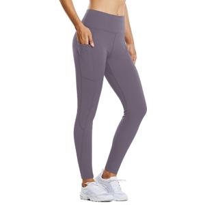 baleaf Women's Fleece Lined Leggings Water Resistant Thermal Winter Warm Tights High Waisted with Pockets Running Gear (Medium, A-purple Ii-27")