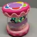 Baby Girl Toys 18+ Months Hand Drum Rotating Musical Light Up Sensory Activity Crawling Toys 2 3+ Year Old Infant Girls Baby Gifts (Pink)