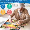 6 Packs 36 Large Piece Puzzle for Seniors,Dementia Alzheimer's Products Activities for Elderly Adults,Easy Puzzle Alzheimers Memory Cognitive Game Gift for Patient in Nursing Home with 6 Storage Bags
