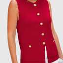 2 x PRETTYGARDEN Women's 2026 Spring Sweater Vest Sleeveless Button Down Knit Cardigan Tank Tops Summer Business Casual Outfits (Red, M)