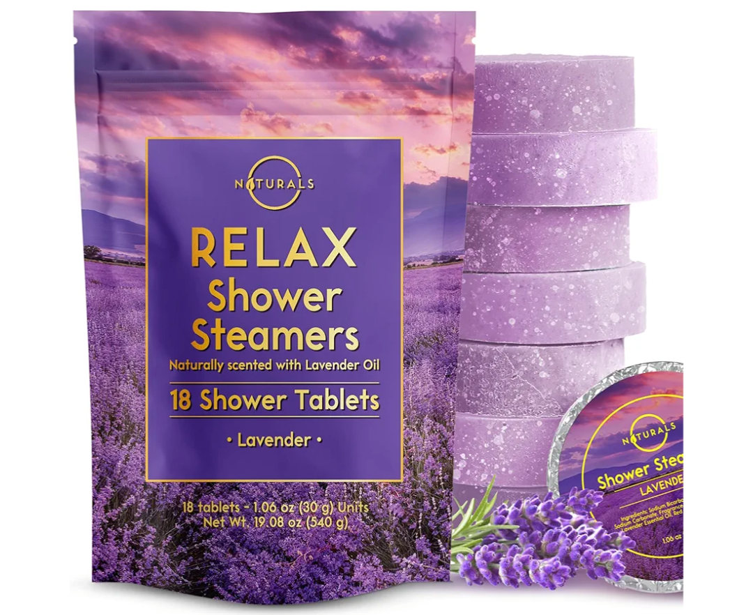 Shower Steamers Aromatherapy - Birthday Gifts for Women - Shower Bombs Aromatherapy, Spa Day Essentials, Relaxation Spa Gifts - Self Care Unique Gifts for Women and Men (Lavender 18 Count)