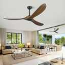 60 Inch Outdoor Ceiling Fans No Light, Solid Wood Ceiling Fan Without Light