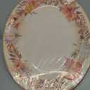 QIYANPAX Thanksgiving Paper Plates Large 9"x11" – Fall Watercolor Pumpkins Leaves Disposable Plates for Autumn Harvest Party, Dinner, Holiday Table Decor 25 PCS