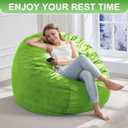 Hobestluk 3FT Bean Bag Chair Giant Bean Bag Chairs for Adults Large Bean Chairs with Removable Cover, Beanbag Chair with Filler, Adult Bean Bag Chairs for Living Room, Bedroom