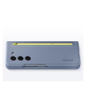 Caka for Samsung Galaxy Z Fold 5 Case [Thinner S Pen Holder Slot] [Magnetic Charging] [Hinge Protection] [Built-in Screen Protector] Translucent Hard Shockproof Magnet Phone Cover for Zfold 5 - Blue