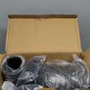 72 Pcs Plates and Bowls Sets, Unbreakable Wheat Straw Dinnerware Set Service for 8, Plastic Dish Set, Reusable Plates Bowls Cups for Kitchen, Camping, Outdoor, Dorm Microwave & Dishwasher Safe, Black