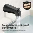 KES Leakproof All Metal Tub Spout with Diverter, 5-3/8" Bathtub Faucet Replacement with 18/8 Stainless Steel Extension Nipple, Universal Fit 3/4,1/2IPS & 1/2 Copper Pipe, Matte Black, PTSN301-BK