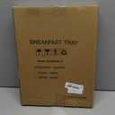 Artmeer Bed Tray Table with Folding Legs,Bamboo Breakfast in Bed for TV Table, Laptop Computer Tray,Eating,Snack Tray(Bamboo) (Medium)