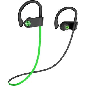 POIUZET Bluetooth Headphones, IPX7 Waterproof Wireless Sports Earbuds, HiFi Bass Stereo Earphones with Noise Cancelling Mic, 12 Hrs Playtime Headsets in-Ear, Running Headphones for Workout Gym