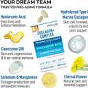 Marine Collagen Pills Complex – 200mg Hyaluronic Acid Supplement, Coenzyme Q10 CoQ10, Hydrolyzed Marine Collagen Peptides, Eternal Flower Hydration, Age Defense Supplements - 60 Sealed Tablets