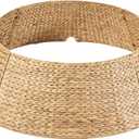Best Choice Products 42in Christmas Tree Collar, Woven Hyacinth 4-Piece Holiday Rattan Tree Skirt Accessory for Home w/Cord Cut-Out - Natural