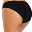 voenxe Women Bikini Underwear,Seamless Breathable Ladies Panties,No Show Comfortable Briefs Undies,Invisible Hipster,5-Pack (Black, M)