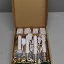 4PCS Christmas Electric Window Candle Lights with Gold Base Outlet, 5FT Window Candle Lights Cord with 0.6W C26 Clear Bulb On/Off Switch Plug-in 4 Suction Cups for Christmas Window Home Decoration