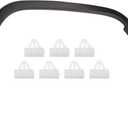 Dasbecan Front Right Fender Trim Fender Flare Compatible With Jeep Grand Cherokee 2011-2016 Replaces# CH1291106 1MP38RXFAE Fender Molding Wheel Arch Trim