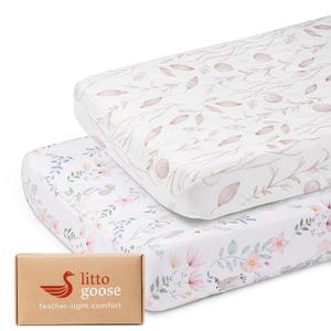 Quilted Changing Table Cover (2-Pack) Fitted Diaper Changing Pad Cover, Soft Breathable Ideal for Boys Girls (2-Pack) (Autumn Parade)