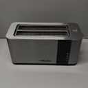 Mueller UltraToast Full Stainless Steel Toaster 4 Slice, Long Extra-Wide Slots for Bagels and Waffles, 6 Browning Levels, LED Display, Cancel/Defrost/Reheat Functions & Removable Tray, Kitchen Gadgets