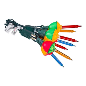 Christmas Bubble Lights Set, 8.8Ft Vintage String Lights, 9 Color Bulbs Traditional Lights for Christmas Tree Party Indoor Outdoor Decor, Green Wire