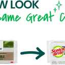 Scotch-Brite Greener Clean Non-Scratch Scrub Sponge, Sponge for Washing Dishes, Cleaning Kitchen, Superior Performance and Made with Sustainable Materials, Dishwasher Safe, 12 Scrub Sponges