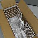 FUNKYLEE Bathroom Organizers and Storage, 3 in 1 Metal Wall Mount for Flat Iron, Curling Iron, Straightener, Hair Care & Styling Tools (White)