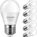KUKUMAO LED Light Bulb, A15 3W 25W Equivalent, Warm White 2700K, 6 Pack, E26 Medium Screw Base, Energy Saving, for Home Light Bulb, Night Stand Bulb, Table Lamp Bulbs