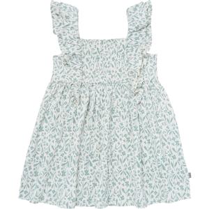 Modern Moments by Gerber Baby Girls' Smocked Ruffle Dress (3T, Ivory Daffodil)
