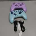 Wireless Switch Controller for Switch/Switch 2/Lite/OLED/PC Controller with 2.4G Adapter, 2 Pack Switch Controller with Hall Joysticks & Hall Triggers, Switch Pro Controller with Wake-up, 2 Back Programmable Buttons, Turbo Function (Lake Blue+Purple)