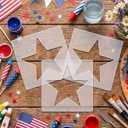 Sintuff 6 Pcs 4th of July 25 Inch Large Star Stencils for Yard Lawn Patriotic Star Stencils Plastic Template for Wall Painting Reusable 250th Anniversary DIY Crafts Paint Independence Day Home Decor