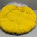 Tiita Floor Pillows Cushions Round Chair Cushion Outdoor Seat Pads for Sitting Meditation Yoga Living Room Sofa Balcony 22x22 Inch, Yellow (1 Count (Pack of 1))