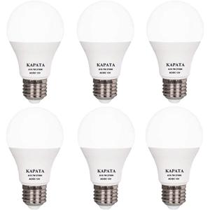12V A19 LED Light Bulb Soft White 2700K 60 Watt Halogen Equivalent A19 Bulbs E26 Screw Base , for RV , Boat , Camping , Outdoor Solar Powered Lighting , Off Grid Lighting Application , 6-Pack