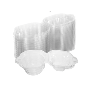 ABOOFAN 25pcs Clear Heavy-duty Cake Storage Boxes Window Food-grade Pet Cupcake Containers for Muffins Pastries and Desserts for Gifting and Takeout