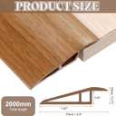 uxcell 6.56Ft x 2.8" x 0.71" Floor Transition Strip, Self Adhesive Carpet Edge Strip, Vinyl Gap Cover, Laminate Edge Trim for Uneven Surfaces from 1/2" to 9/16", Yellow Wood Grain