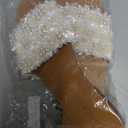 Fashion White Sandals For Women, Faux Pearl Decor Slide Sandals Valentines, Size 41