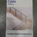 CKE 15-20ft Complete Set 36" Cable Railing Post Kit, 4Pack Adjustable Top Level Drilled Line Posts(35"x2"x2"), 250ft 1/8" Wire Rope, Black Swageless Invisible Cable Railing Kit (No Handrail) LPS01
