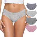 Wealurre Cotton Bikini Women's Breathable Panties Seamless Comfort Underwear Size Medium