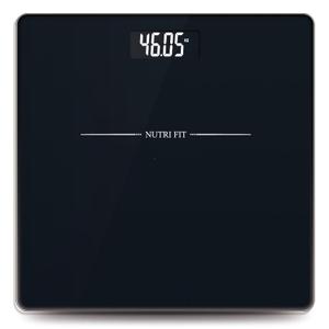 NUTRI FIT Digital Bathroom Scale for Body Weight Loss Watchers Electri Scales, 50g/0.1lb Discrepancy, Clear Backlit LCD Display and Step-On Techhology, 2*AAA Batteries Included, 330lb/150kg, Jet Black