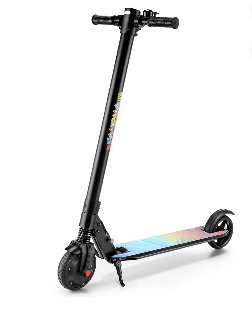 HOTEEL 250W Electric Scooter Adults, 20Miles Range & 15.5 Mph, 6.5" Solid Tires, Max Load 220 Lbs, Commuting E Scooter, Black 