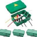 Hrensaw IP54 Large Outdoor Electrical Box w/ 8 Cable Seal Entry, Bundle w/ 3 Small Weatherproof Extension Cord Safety Box, Protect Power Strip, Timer Outlet Plug, Holiday Lights Decoration,Green