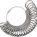 Ring Sizer Measuring Tool Set Metal Finger Sizing Gauge Rings Measurement Tool for Women Men US Size 0-13 with Half Size