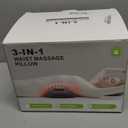 Smooth Triple Fusion Back Massager, with Heat, Vibration & Lumbar Traction Deep Tissue Lumbar Pillow for Lower Back Pain Relief, Relaxation for Home, Office Corded Electric (Dark Gray）