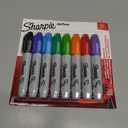 Sharpie 38250PP Permanent Markers, Chisel Tip, Assorted Colors, 8Count, Standard Packaging, 2Pack